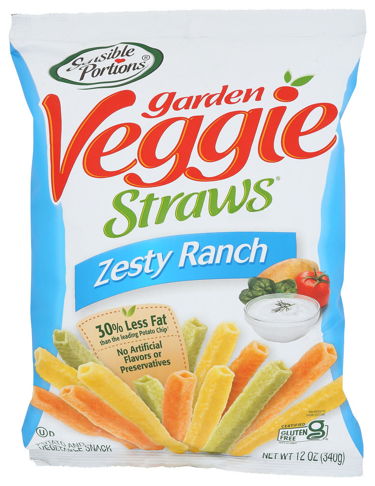 Sensible Portions: Chips Veg Strw Zsty Rnch, 12 Oz