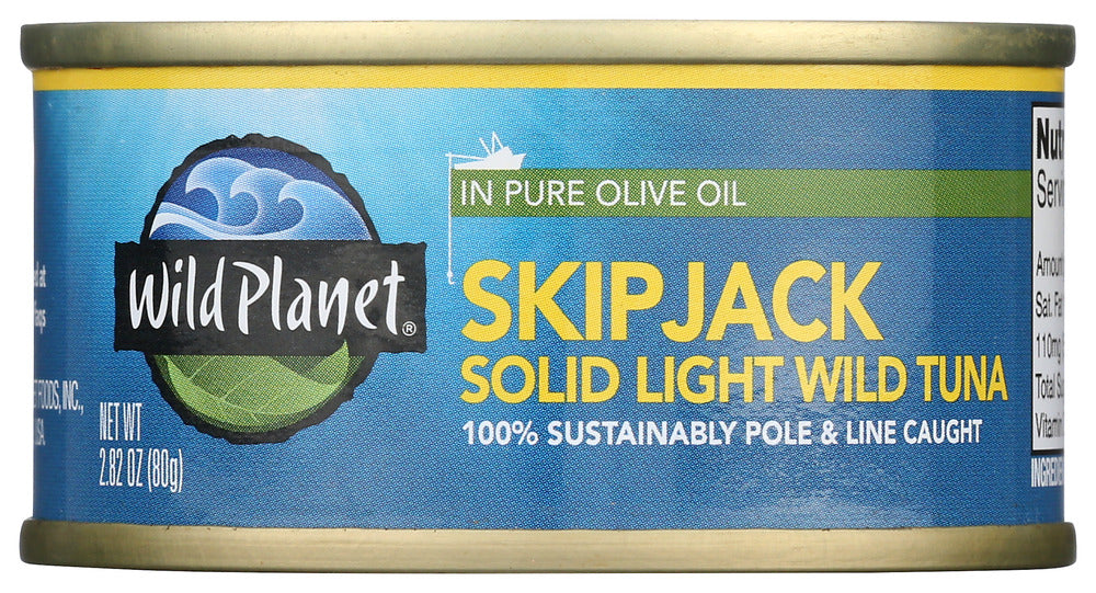 Wild Planet: Skipjack Solid Light Wild Tuna In Pure Olive Oil, 2.82 Oz