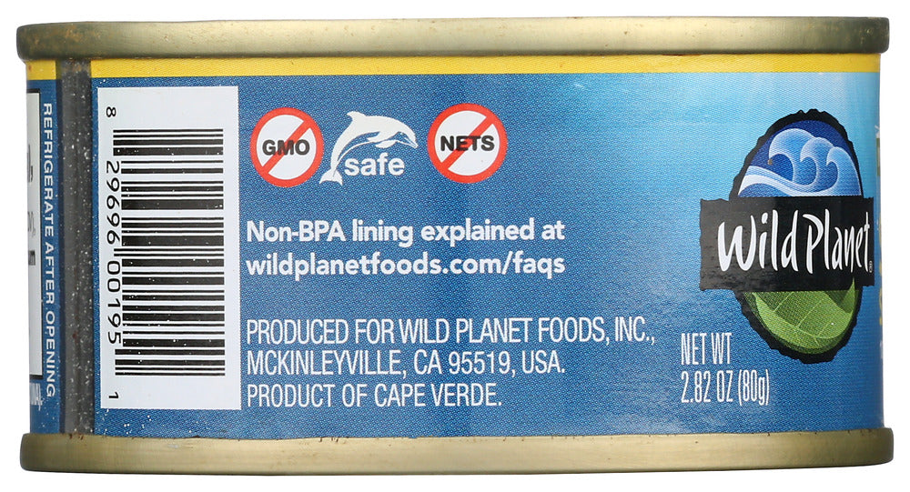 Wild Planet: Skipjack Solid Light Wild Tuna In Pure Olive Oil, 2.82 Oz