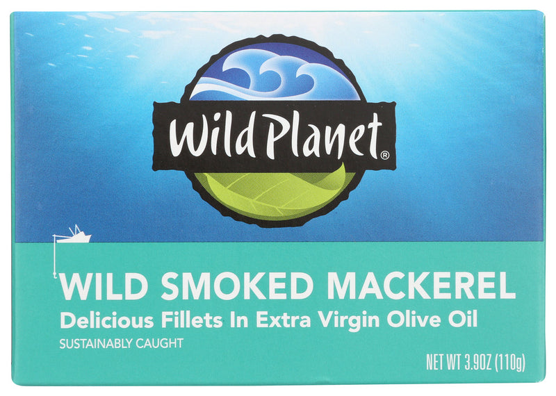 Wild Planet: Wild Smoked Mackerel Fillets In Extra Virgin Olive Oil, 3.9 Oz