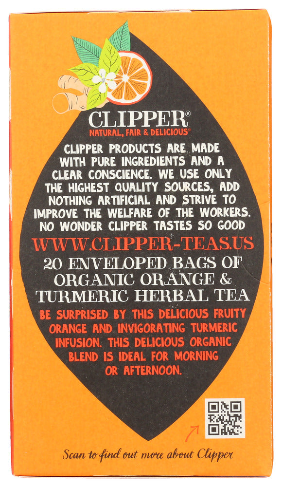 Clipper: Organic Orange Turmeric Herbal Tea, 1.41 Oz