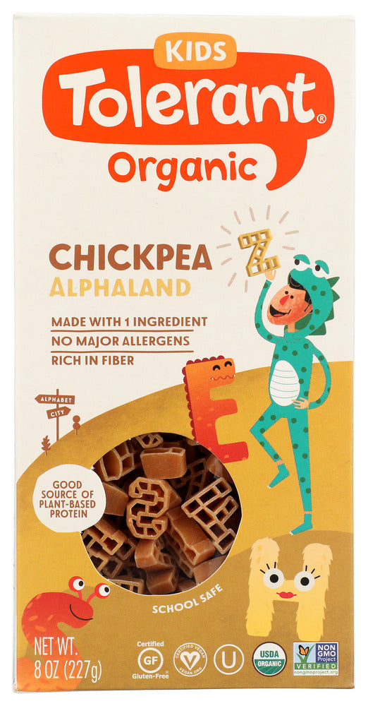 Tolerant: Pasta Org Kids Chickpea, 8 Oz