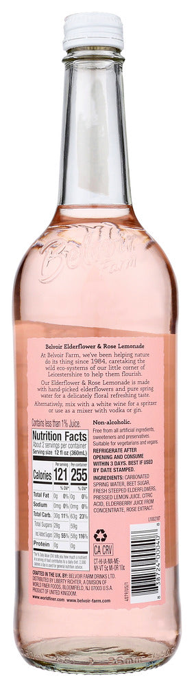 Belvoir: Elderflower & Rose Lemonade, 25.4 Fo