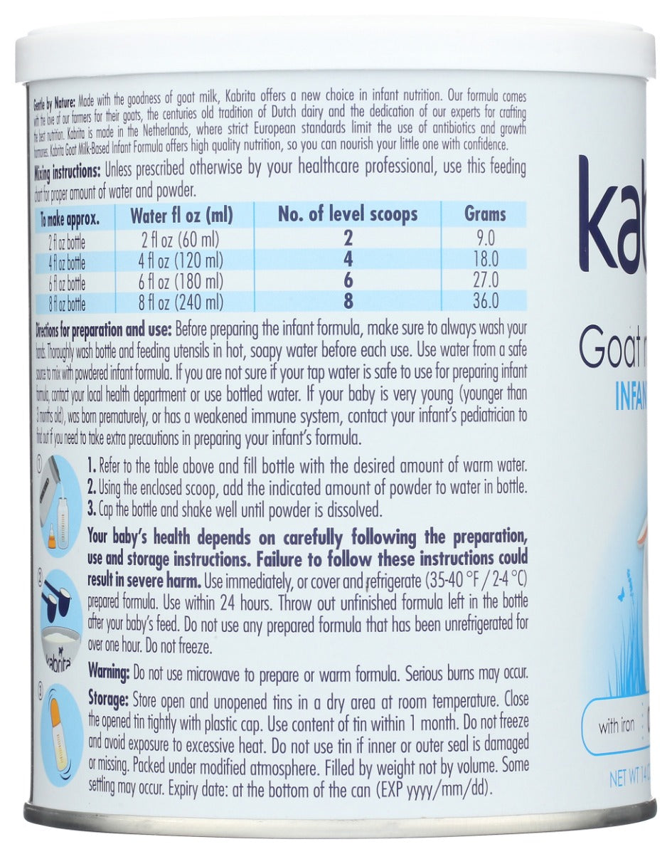 Kabrita: 0-12 Goat Milk-Based Infant Formula With Iron 400G, 14 Oz