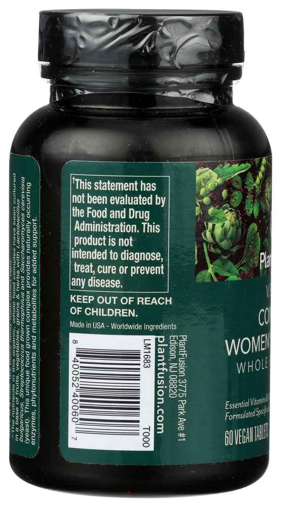 Plantfusion: Vegan Complete Womens One Daily Whole Food Multi, 60 Tb