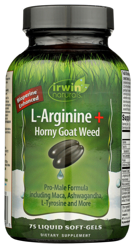 Irwin Naturals: L Arginine Horny Goat Weed, 75 Sg