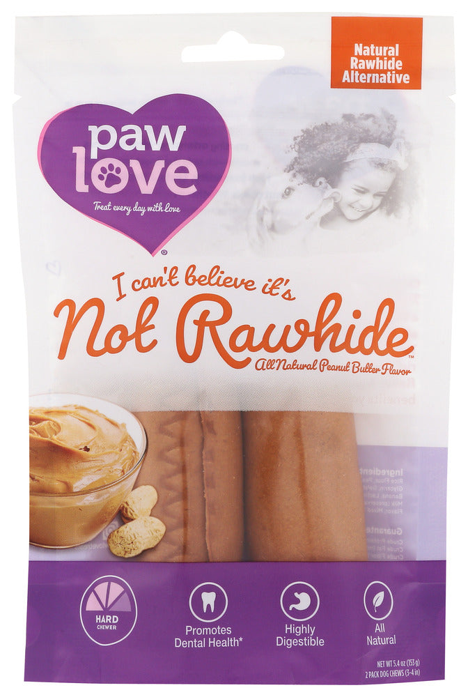 Paw Love: Not Rawhide Peanut Butter, 2 Pc