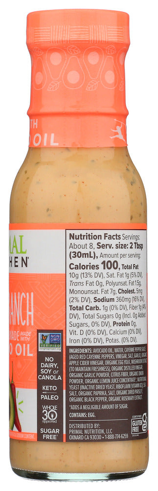 Primal Kitchen: Buffalo Ranch Dressing, 8 Fo