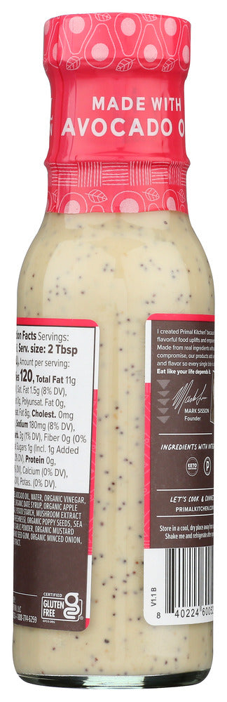 Primal Kitchen: Poppyseed Dressing And Marinade, 8 Fo