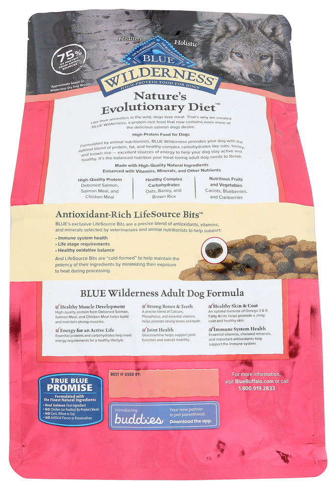 Blue Buffalo: Dog Food Adlt Slmn Wldrn, 4.5 Lb