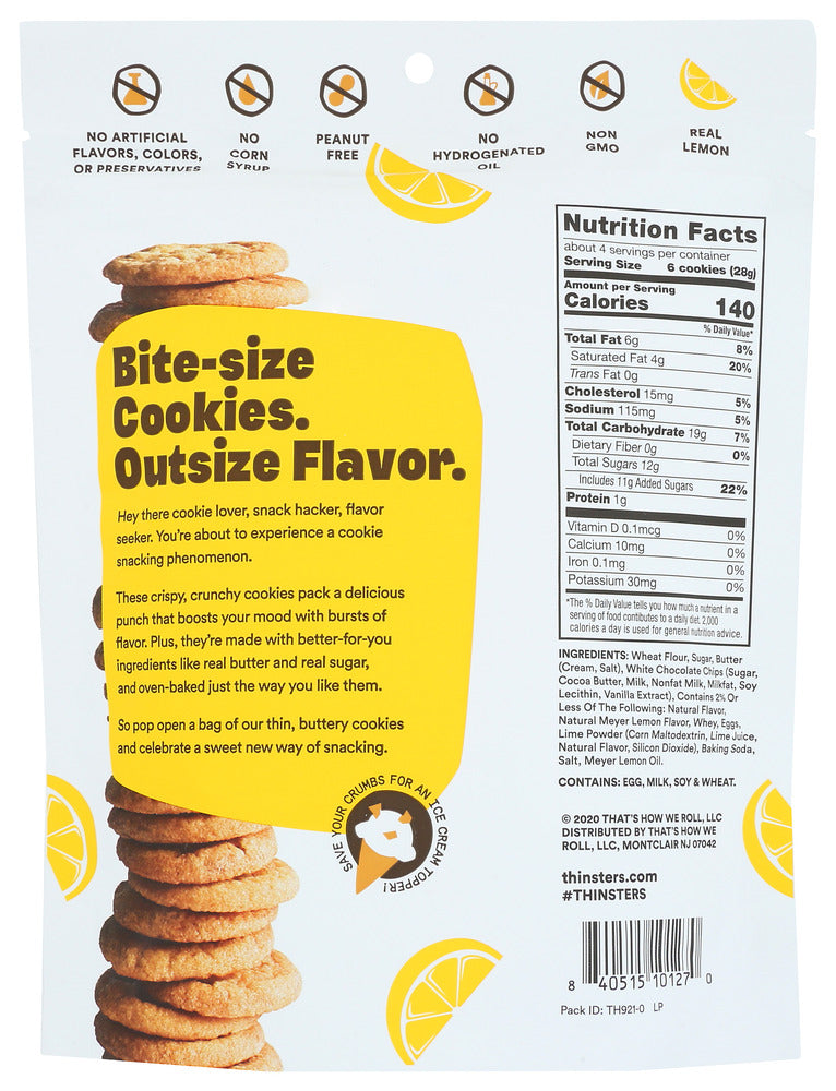 Thinsters: Meyer Lemon Cookie Thins, 4 Oz