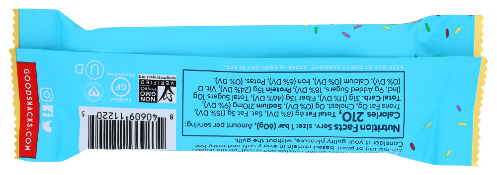 Good Snacks: Birthday Cake Protein Bar, 2.12 Oz