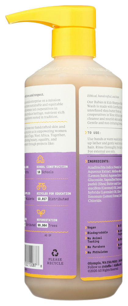 Alaffia: Kids Shampoo Body Wash Lemon Lavender, 16 Fo