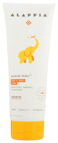 Alaffia: Baobab Baby Face Body Creme Unscented, 8 Fo