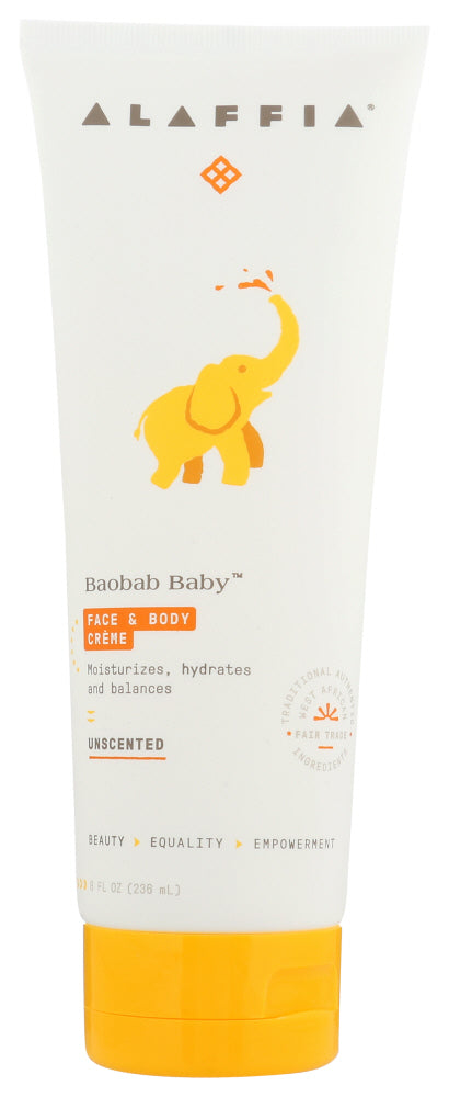 Alaffia: Baobab Baby Face Body Creme Unscented, 8 Fo