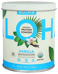 Aloha: Organic Vanilla Protein Powder, 1 Lb