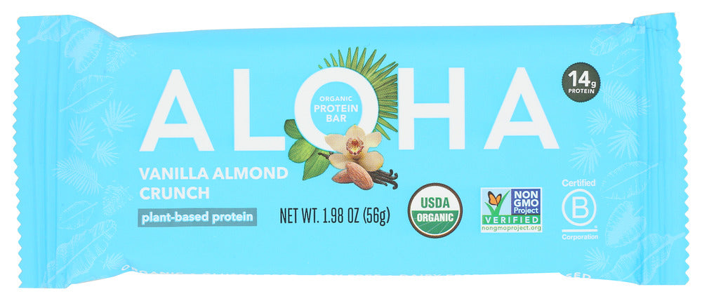 Aloha: Vanilla Almond Crunch Protein Bar, 1.9 Oz