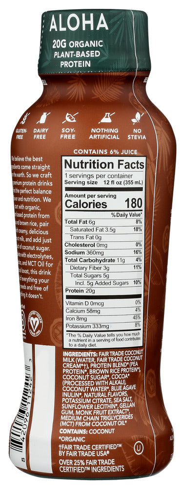 Aloha: Protein Rtd Chocolate, 12.3 Fo