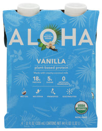 Aloha: Vanilla Protein Drink 4Pk, 44 Fo