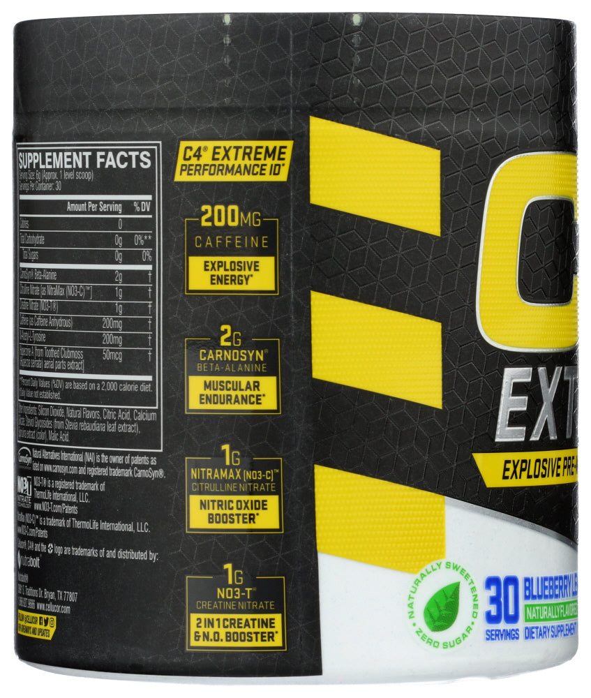 Cellucor: C4 Extreme Natural Zero Blueberry Lemonade, 6.35 Oz