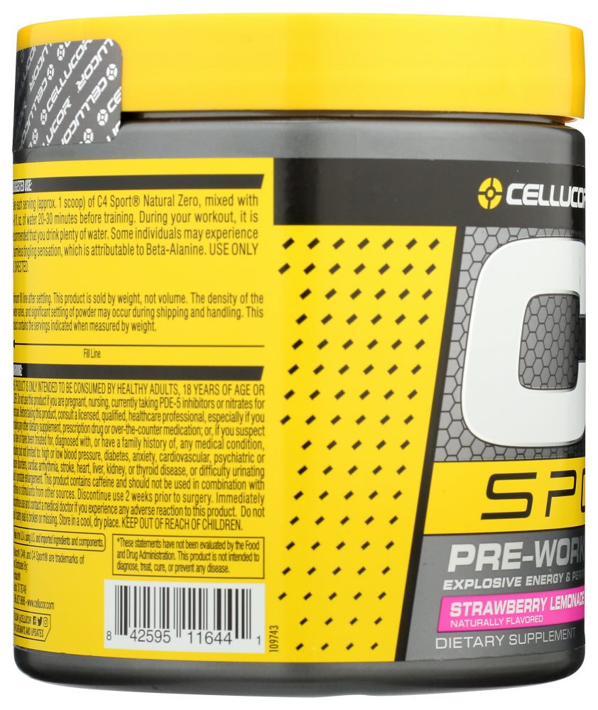 Cellucor: C4 Sport Natural Zero Strawberry Lemonade, 7.5 Oz