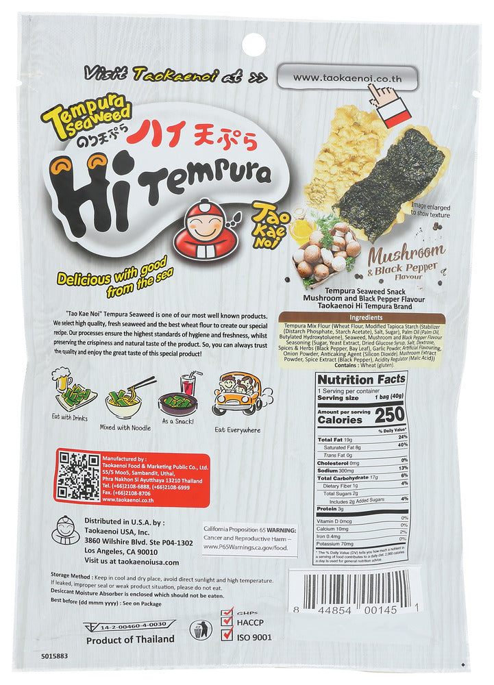 Taokaenoi Usa: Seaweed Tmpr Mshrm Blck Pepp, 1.41 Oz