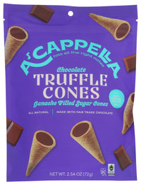 A Cappella: Truffle Cones Chocolate, 2.45 Oz