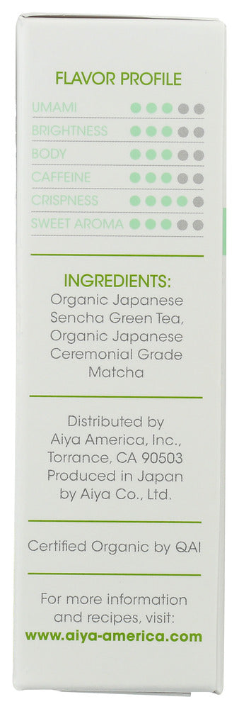 Aiya: Infused Sencha Organic Matcha, 1 Ea