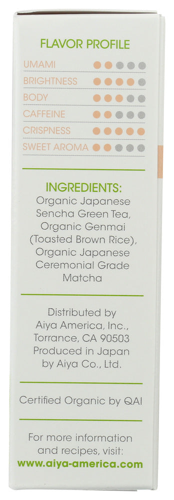 Aiya: Infused Genmaicha Organic Matcha, 1 Ea