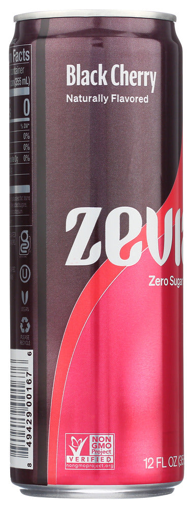 Zevia: Black Cherry Soda, 12 Fo