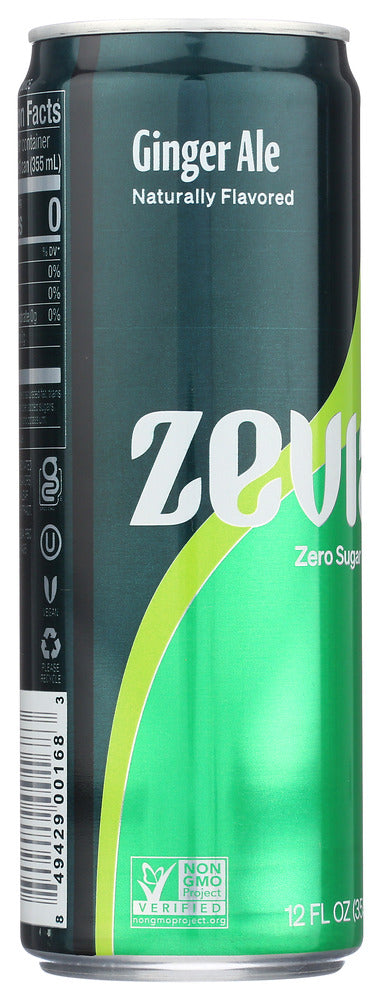 Zevia: Ginger Ale Soda, 12 Oz