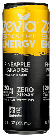 Zevia: Drink Energy Pineapple, 12 Fo