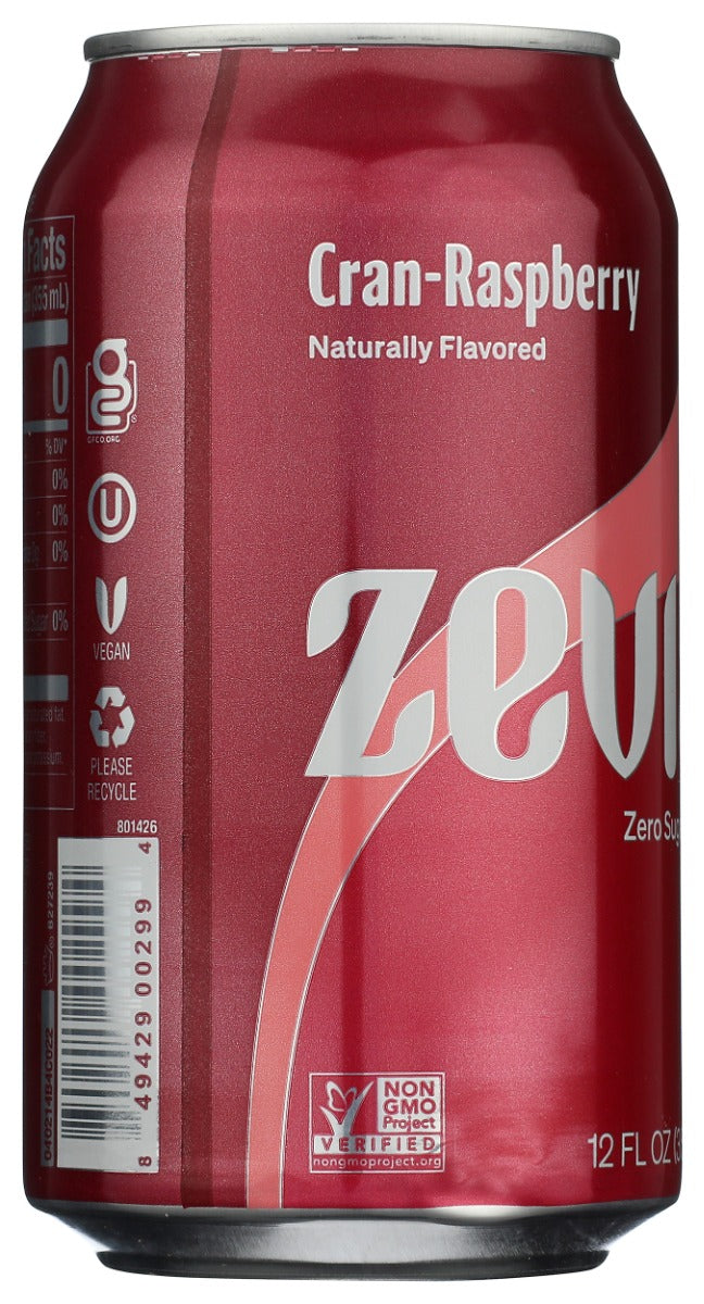 Zevia: Cran-Raspberry Zero Sugar Soda Rtd 6Pk, 72 Fo