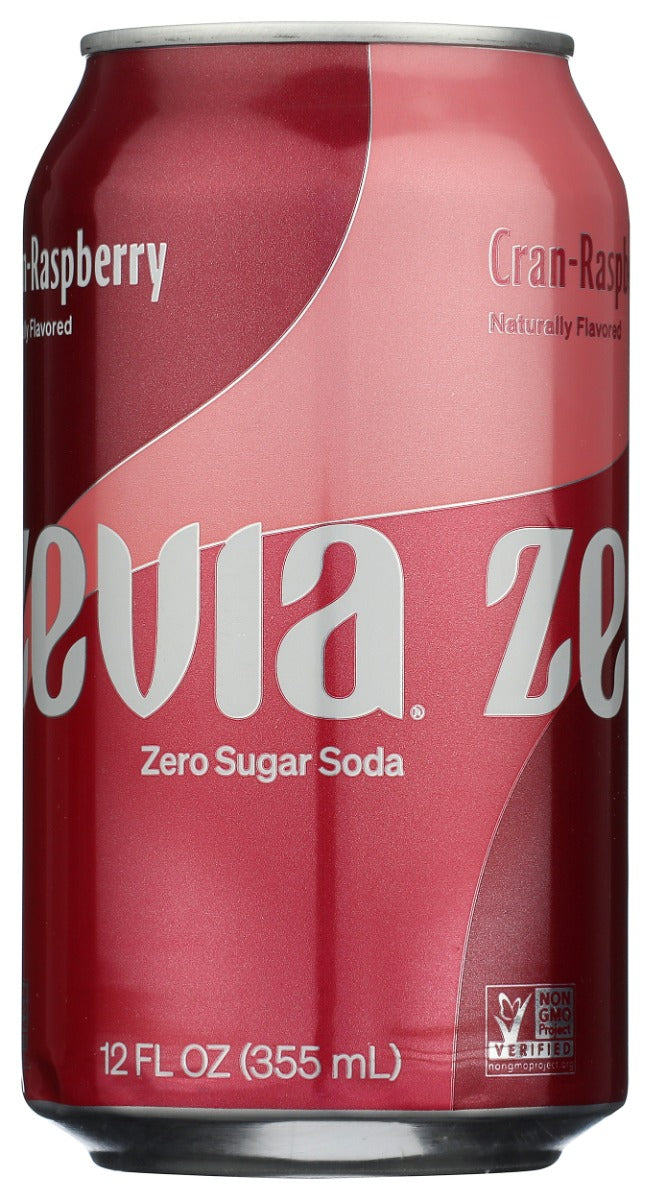 Zevia: Cran-Raspberry Zero Sugar Soda Rtd 6Pk, 72 Fo