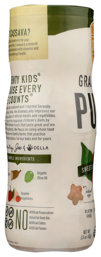 Serenity Kids: Sweet Pepper And Basil Grain Free Puffs With Olive Oil, 1.5 Oz