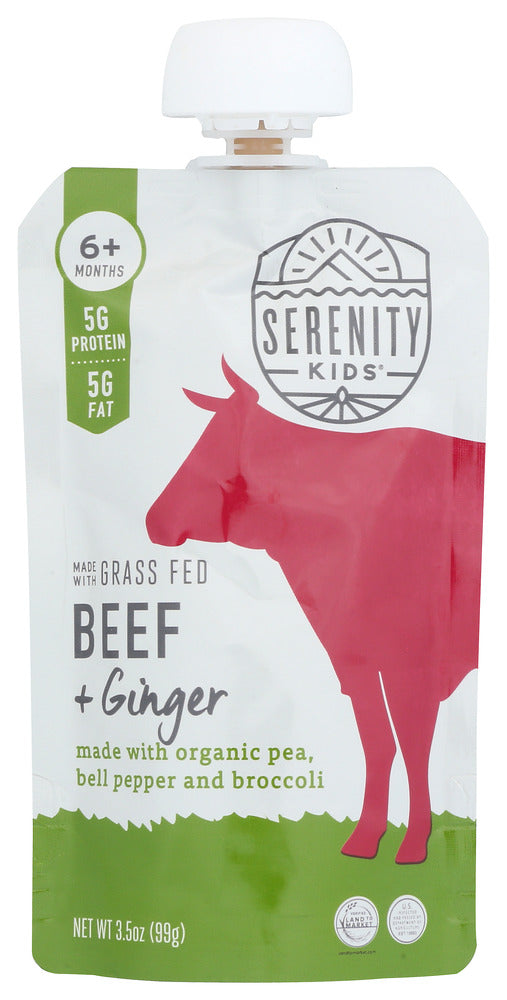 Serenity Kids: Grass Fed Beef Ginger, 3.5 Oz