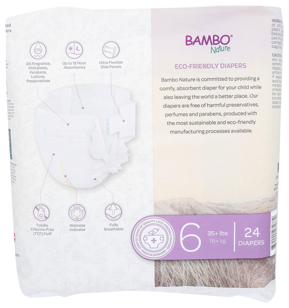 Bambo Nature: Diapers Baby Size 6, 24 Pk