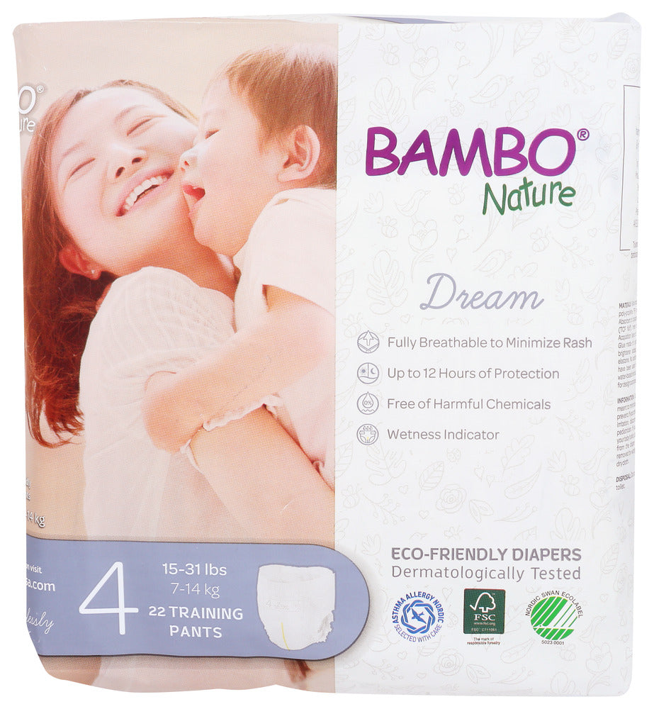 Bambo Nature: Dream Training Pants Size 4, 22 Pk