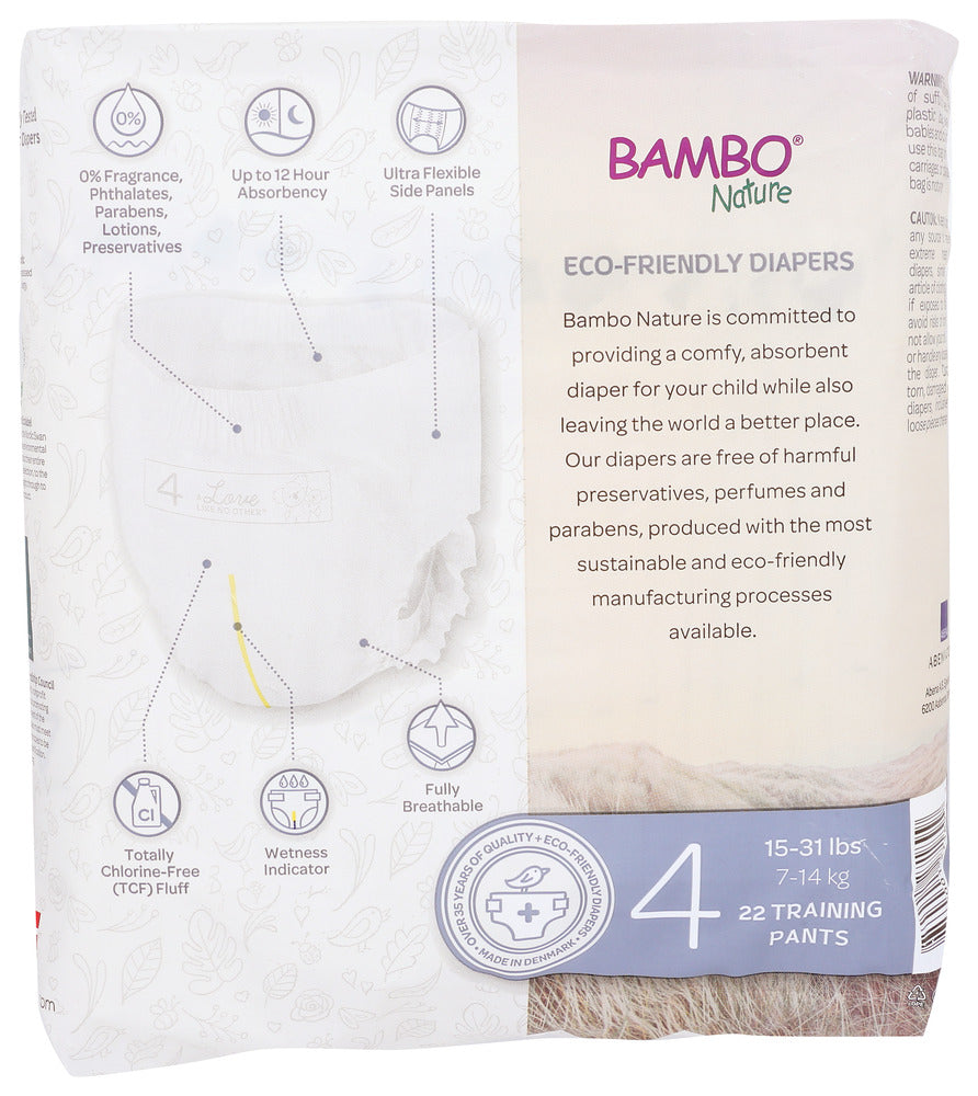 Bambo Nature: Dream Training Pants Size 4, 22 Pk