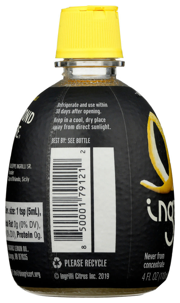 Ingrilli: Organic Lemon Squeeze Juice, 4 Fo