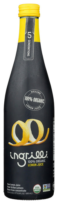 Ingrilli: Organic Lemon Juice, 16.9 Fo