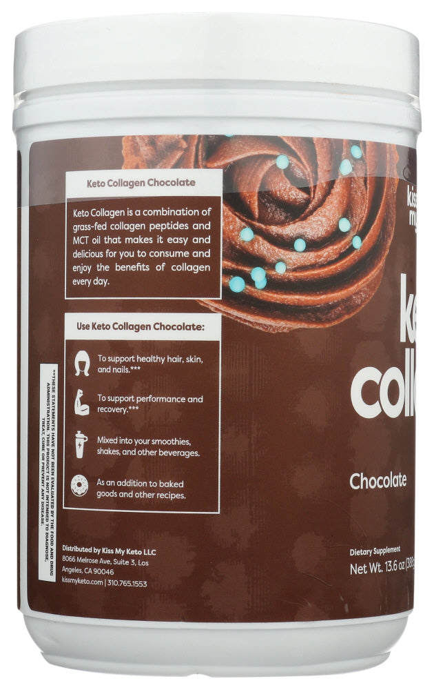 Kiss My Keto: Keto Collagen Powder Chocolate, 13.6 Oz