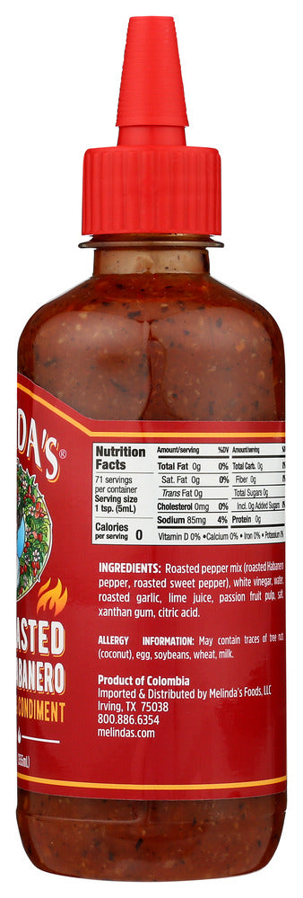 Melindas: Fire Roasted Garlic And Habanero Pepper Sauce And Condiment, 12 Oz