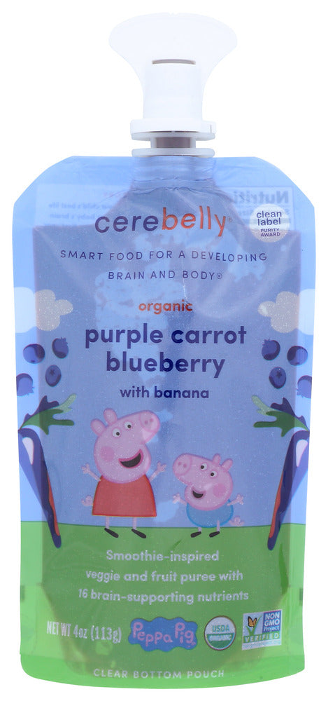 Cerebelly: Smoothie Carrot Blueberry, 4 Oz