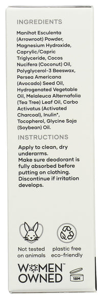 Smartypits: Charcoal Plus Tea Tree Sensitive Skin Formula, 2.9 Oz