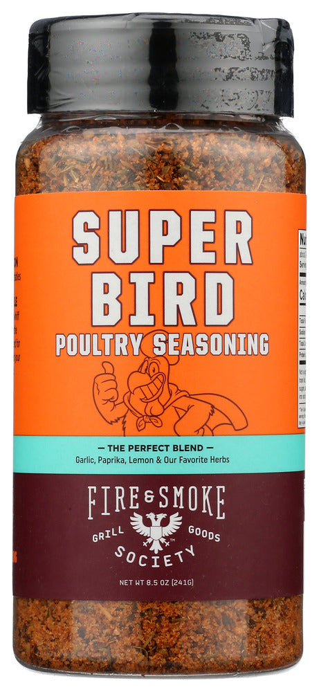 Fire And Smoke: Rub Spice Super Bird, 10 Oz