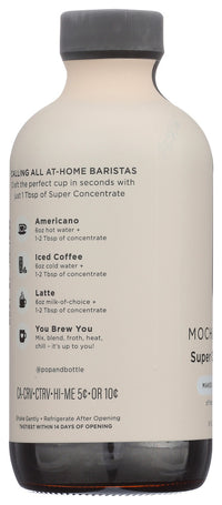 Pop And Bottle: Mocha Coffee Super Concentrate, 8 Fo