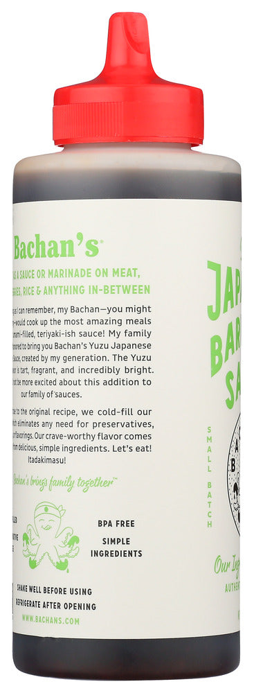 Bachans: Sauce Bbq Yuzu Japanese, 17 Oz