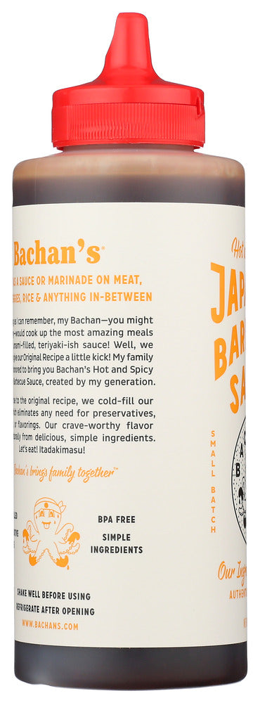 Bachans: Sauce Bbq Hot Spicy, 16 Oz