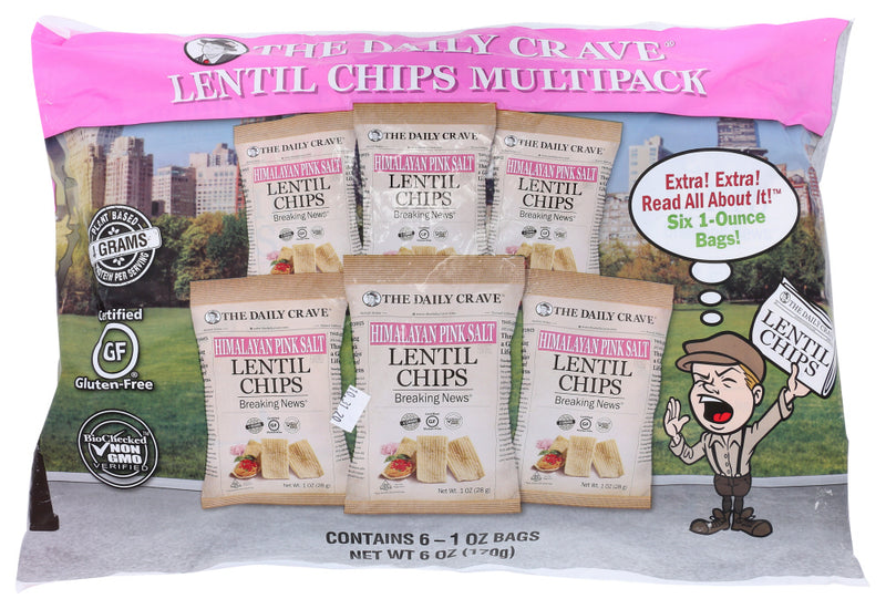 The Daily Crave: Chips Lentil Multipack, 6 Oz